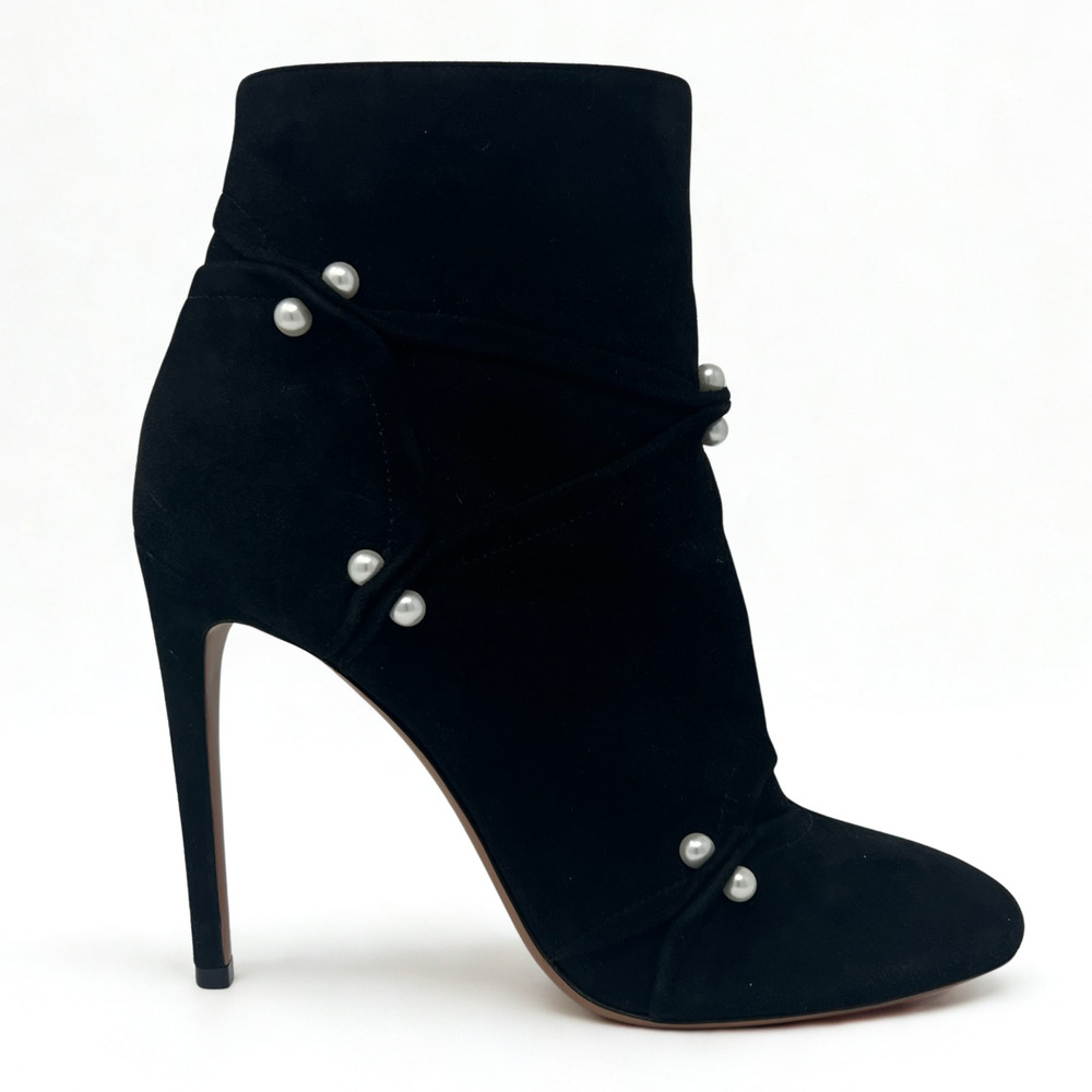 Alaïa Rare Suede Beaded Booties · Only One Available